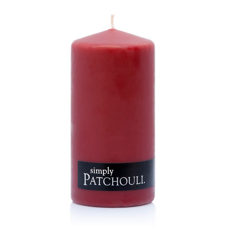Red Patchouli Pillar Candle – Spiritual Ritual Candle for Passion, Strength & Manifestation