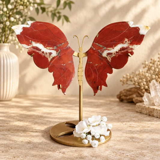 Red Jasper Crystal Wings with Butterfly Stand product image 1