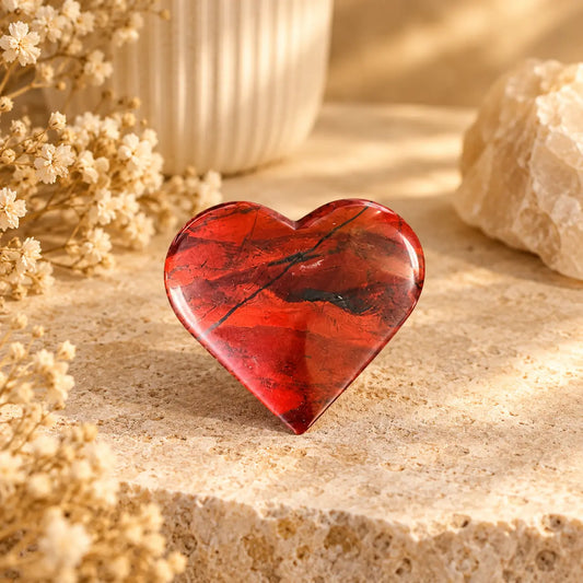 Red Jasper crystal heart, Piece 1