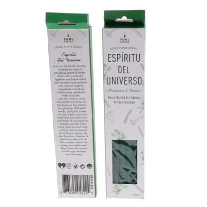 Frankincense & Patchouli Artisan Incense incense packaging and sticks