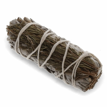 Rosemary and White Sage Smudge Stick for energy cleansing, spiritual protection, clarity, and spiritual renewal.