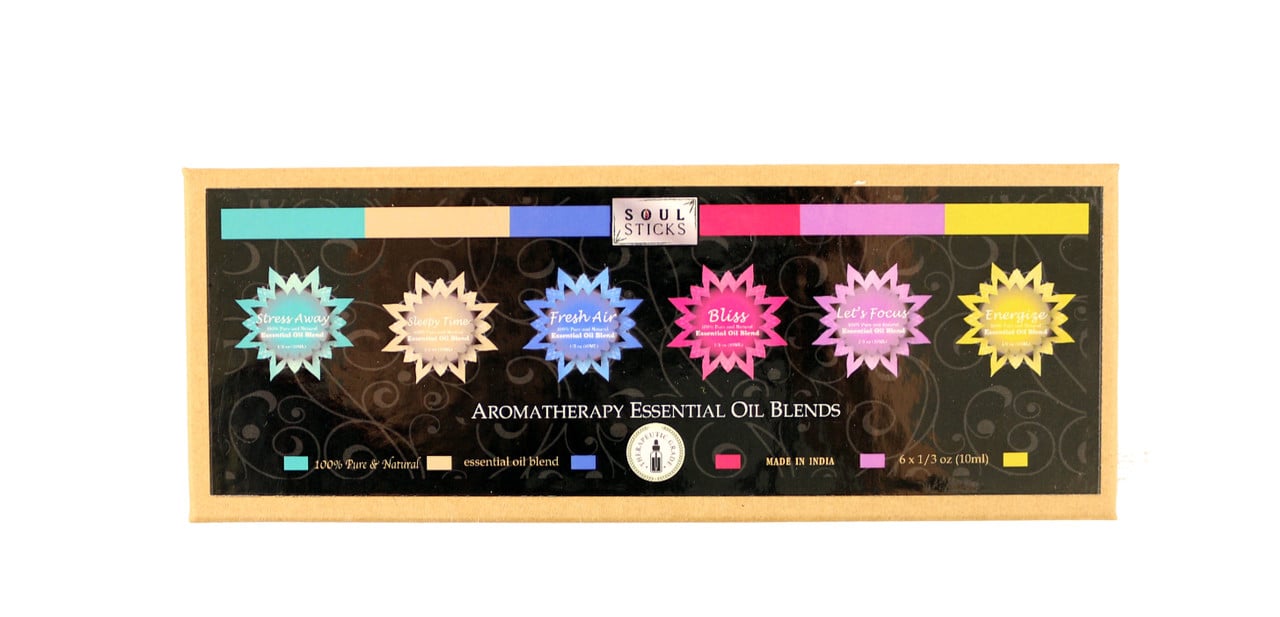 Soul Sticks Aromatherapy Essential Oil Blends Set – Stress Relief, Focus & Spiritual Healing
