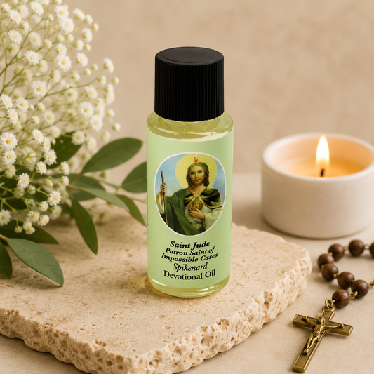 Saint Jude Devotional Anointing Oil .25 oz -  Patron Saint of Impossible Causes