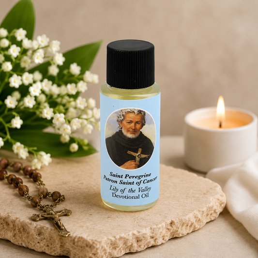Saint Peregrine Devotional Anointing Oil .25 oz - Patron Saint of Cancer