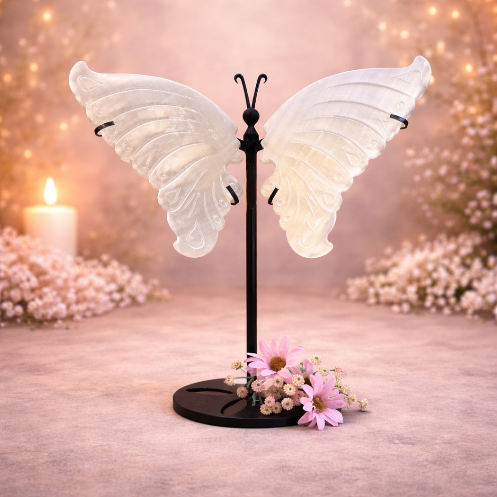 Selenite Crystal Butterfly Wings – Spiritual Healing, Aura Cleansing & Divine Light