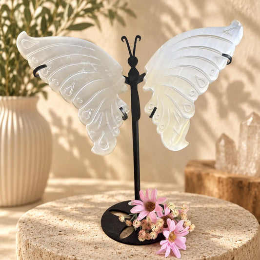 Selenite Crystal Butterfly Wings – Clarity, Cleansing & Spiritual Renewal