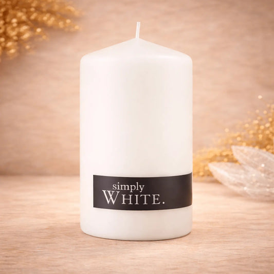 Simply White pillar candle spiritual ritual candle for clarity manifestation energy cleansing and spiritual healing