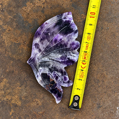 Small Amethyst Crystal Wings on Butterfly Stand – Calm, Protection & Intuition