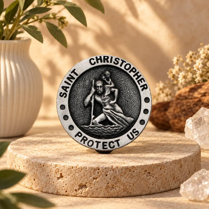 St Christopher Car Visor Clip 50mm – Protect Us