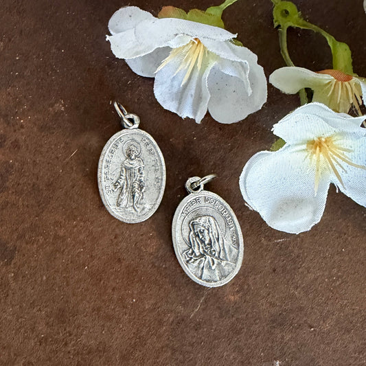 St Peregrine & Our Lady of Sorrows Catholic Medal – Double-Sided Healing Prayer Medal for Cancer, Serious Illness, Surgery & Hope