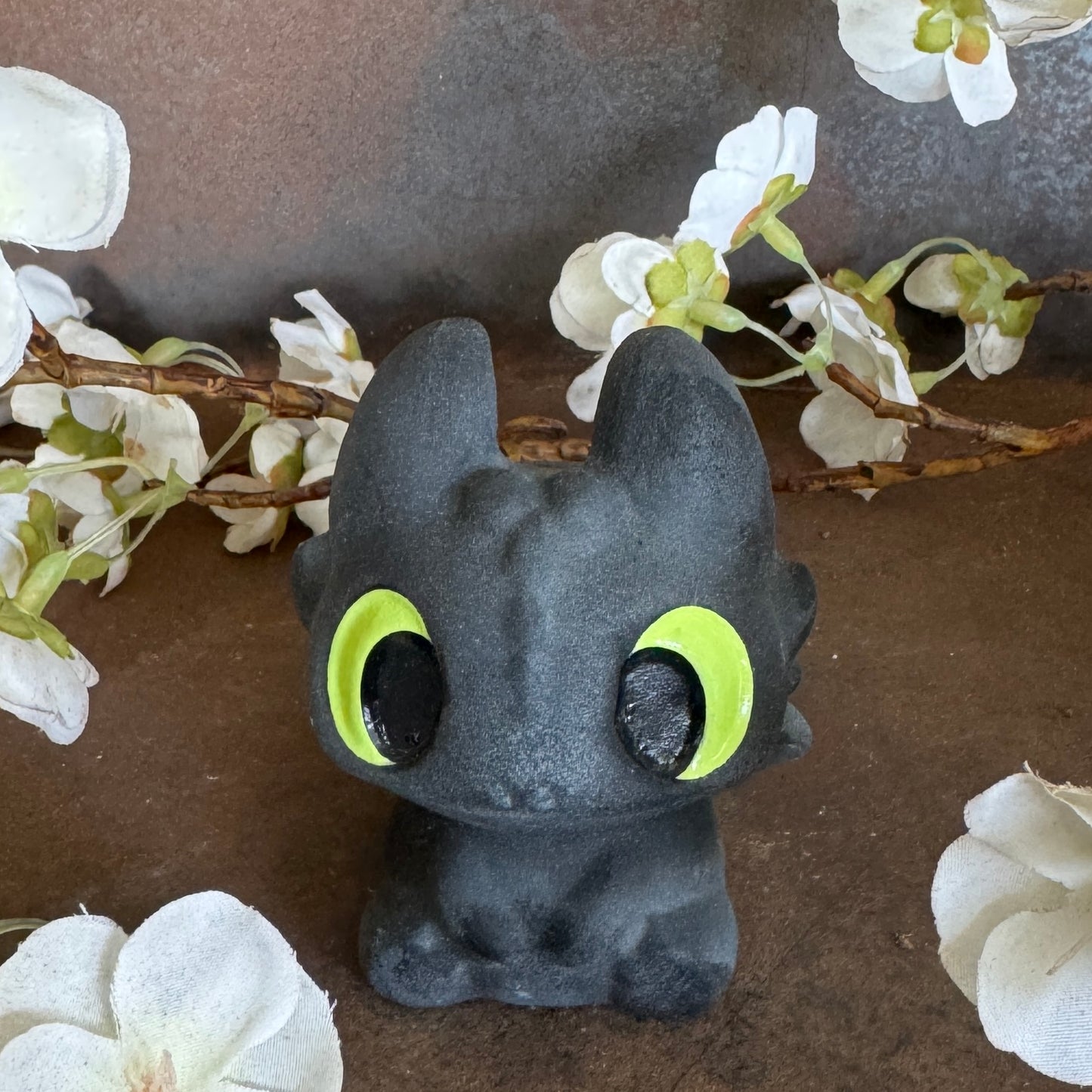 Toothless Dragon Obsidian Crystal Carving – Spiritual Protection & Guardian Energy