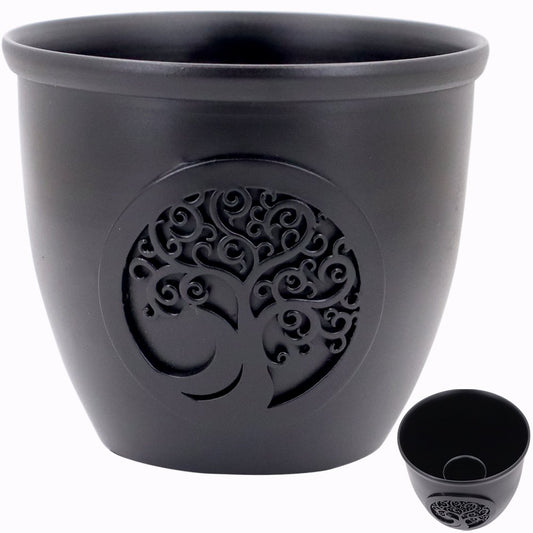Tree of Life smudge bowl for energy cleansing, spiritual protection, emotional healing, and incense or smudging rituals