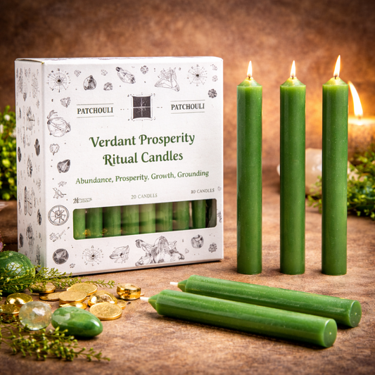 Verdant Green Prosperity Ritual Candles – Wealth, Luck & Abundance Energy