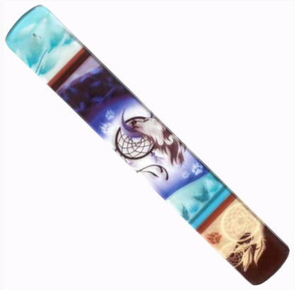 Dream Catcher & Wolf Glass Incense Holder – Spiritual Protection, Guidance & High-Vibration Energy Clearing
