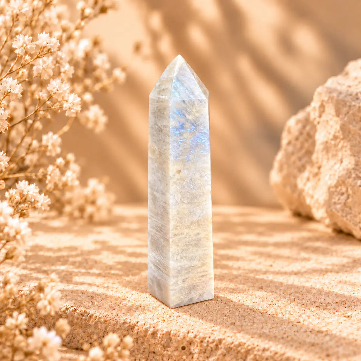 117g Moonstone crystal tower 7.2cm tall exact photographed piece