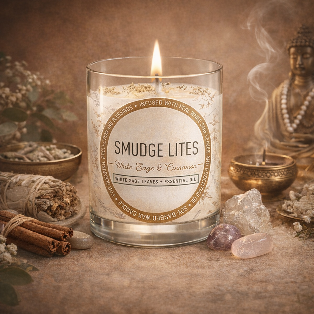 White Sage & Cinnamon Soy Votive – Intentional Candle for Cleansing, Protection and Positive Energy