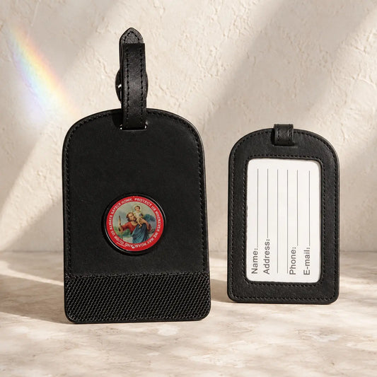 St Christopher Luggage Tag – Safe Travel Prayer