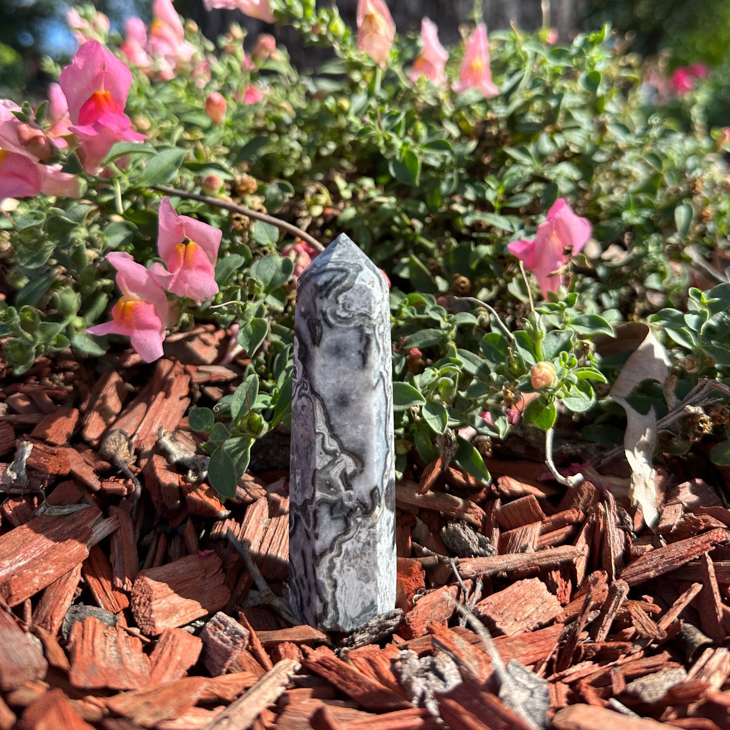 Picasso Stone Tower crystal for grounding creativity emotional healing manifestation and spiritual décor