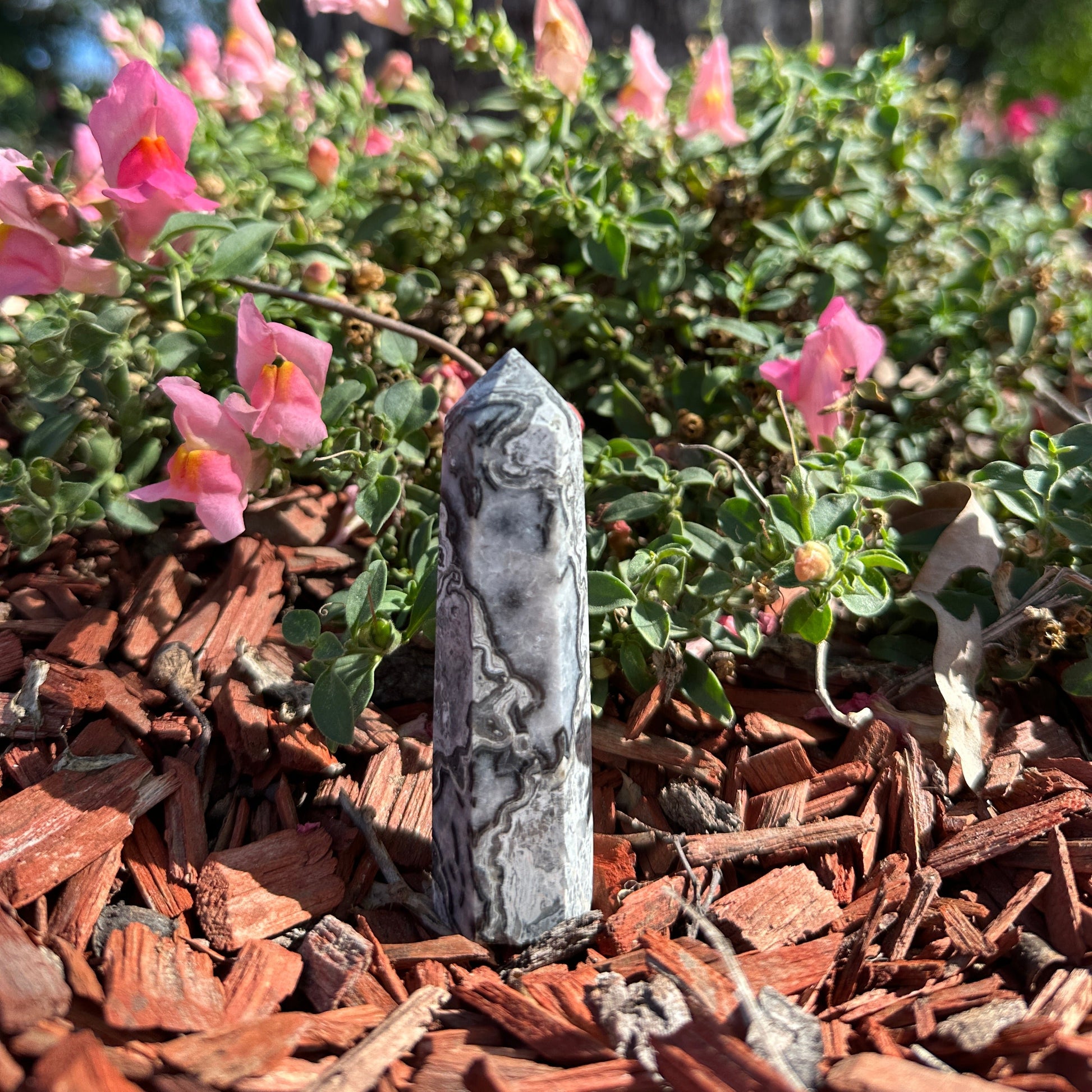 Picasso Stone Tower crystal for grounding creativity emotional healing manifestation and spiritual décor