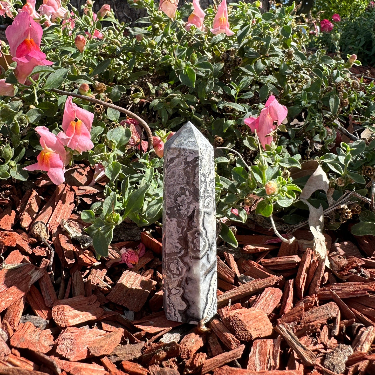 Picasso Stone Tower crystal for grounding creativity emotional healing manifestation and spiritual décor