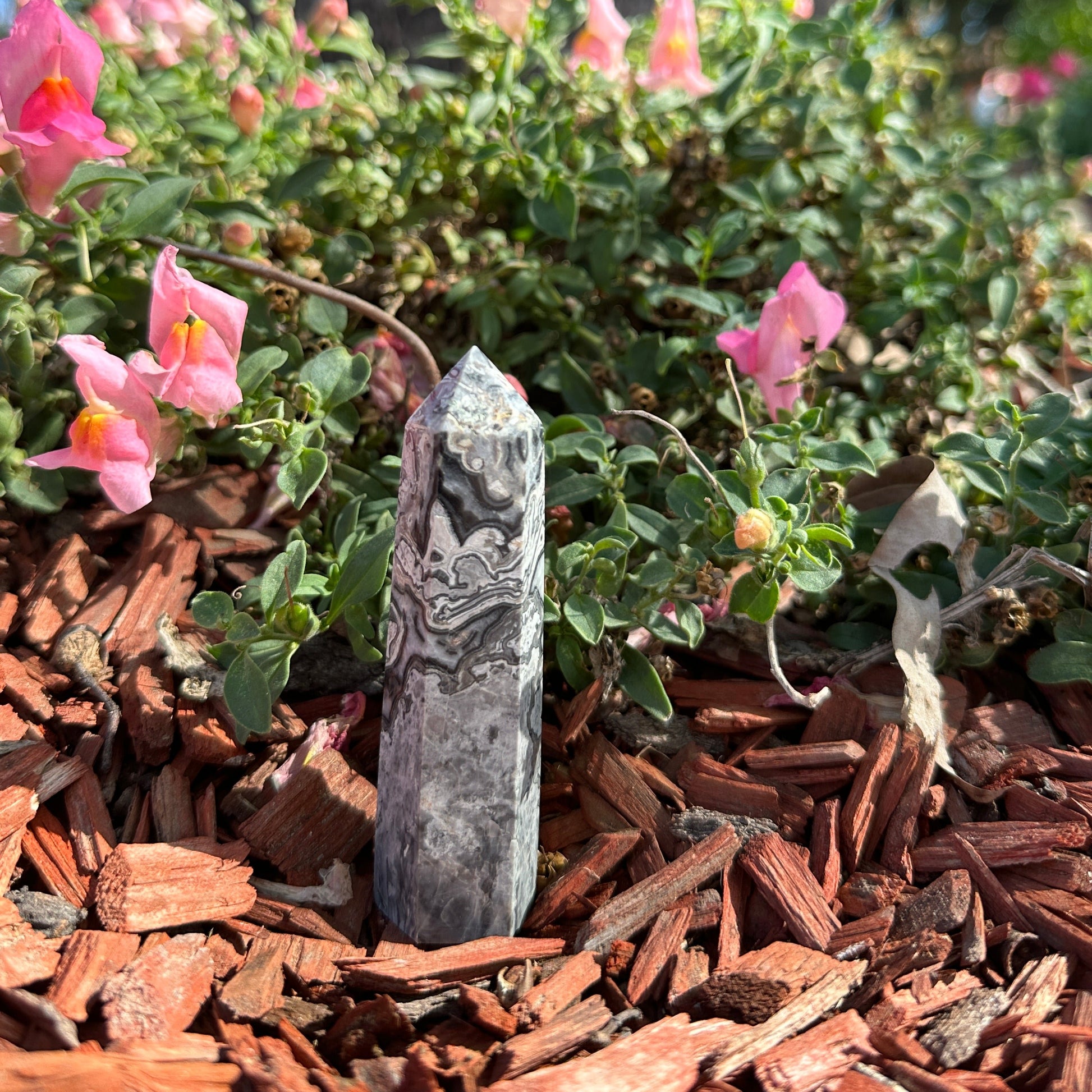Picasso Stone Tower crystal for grounding creativity emotional healing manifestation and spiritual décor