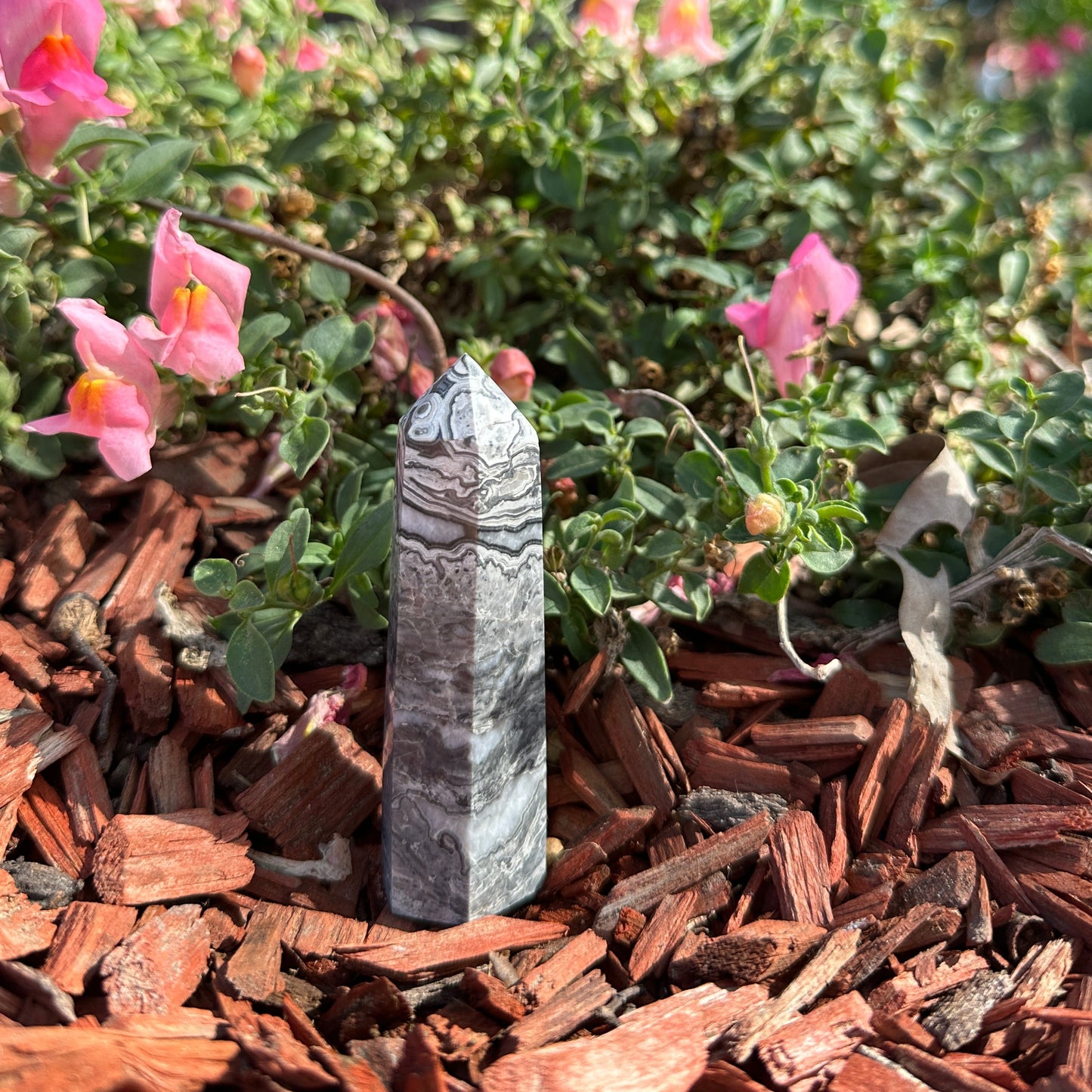 Picasso Stone Tower crystal for grounding creativity emotional healing manifestation and spiritual décor