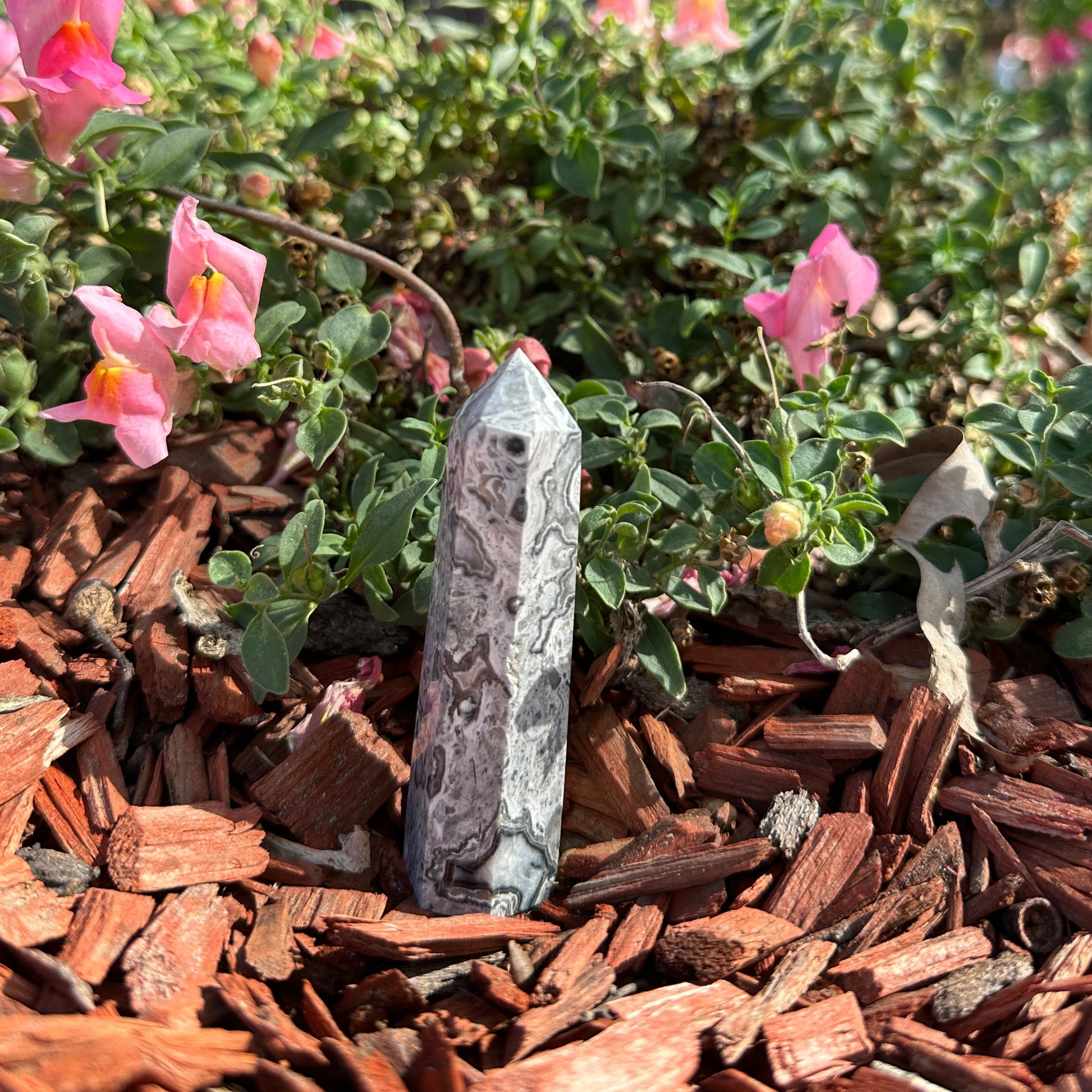 Picasso Stone Tower crystal for grounding creativity emotional healing manifestation and spiritual décor