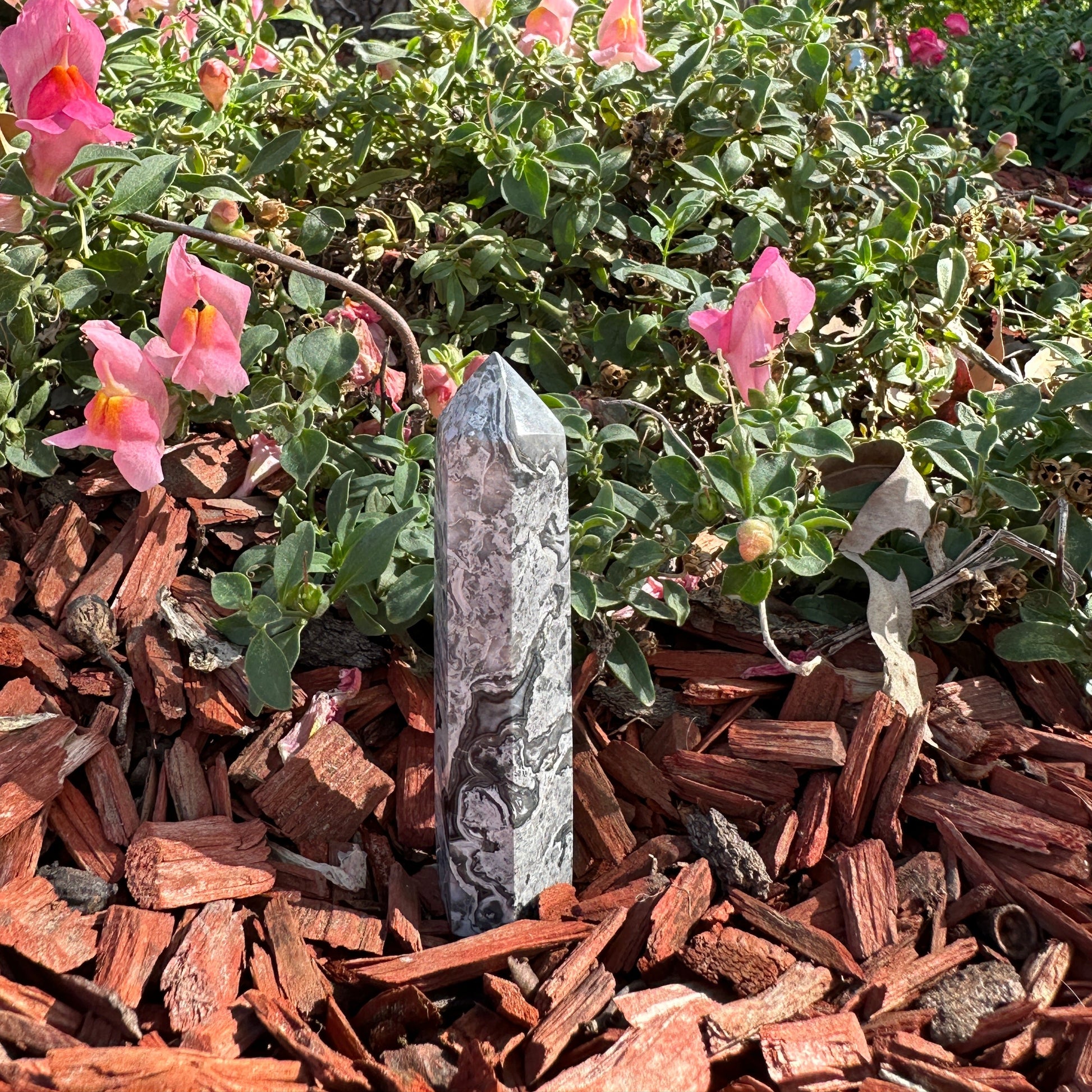 Picasso Stone Tower crystal for grounding creativity emotional healing manifestation and spiritual décor