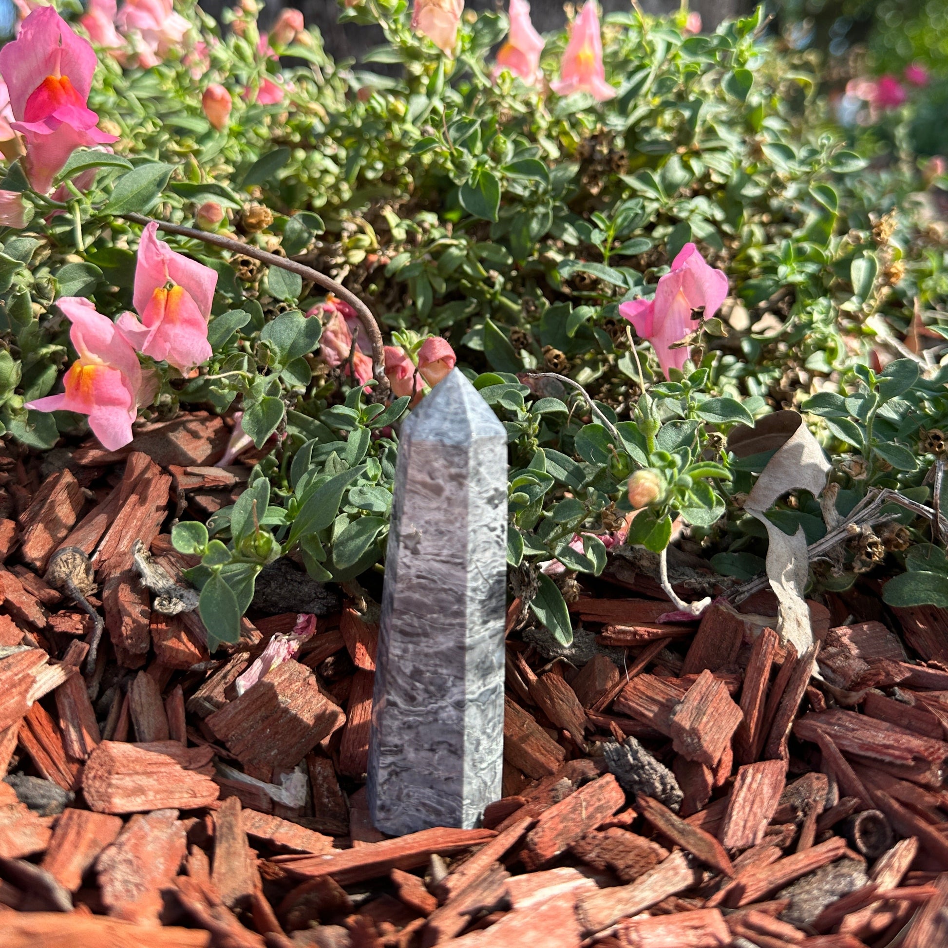 Picasso Stone Tower crystal for grounding creativity emotional healing manifestation and spiritual décor